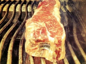 kobe steak txogitxu on grill grillen